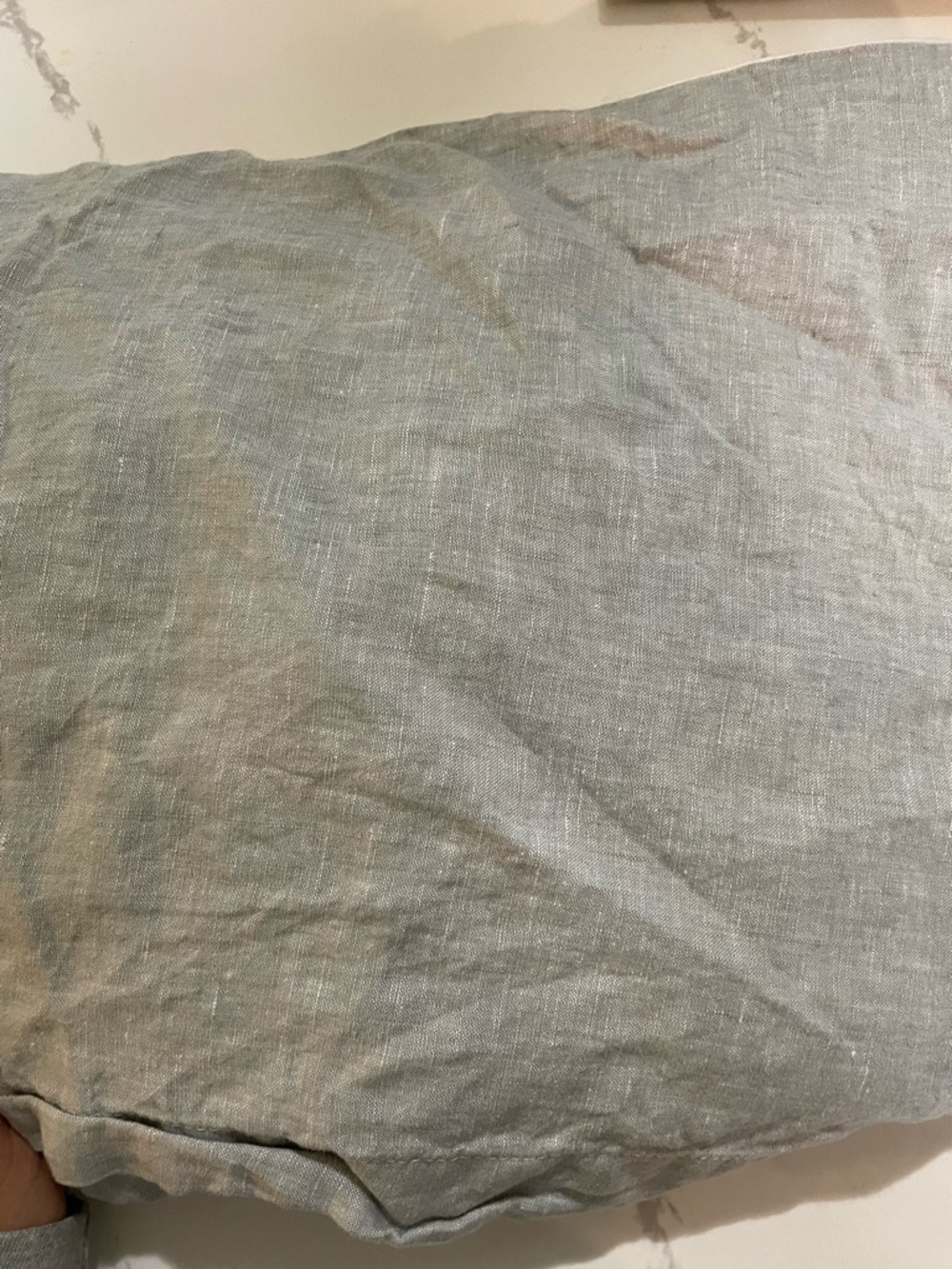 Pottery Barn Kids Light grey Linen Crib skirt